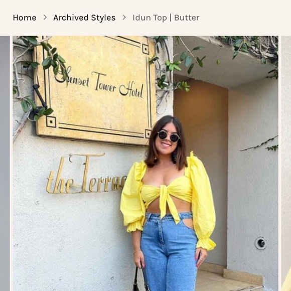 Allina Liu Odin top xs in yellow Preloved - Picture 6 of 10